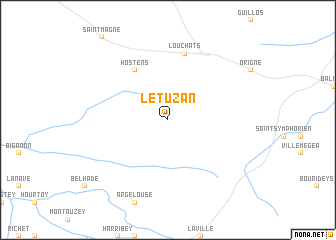 map of Le Tuzan