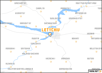 map of Letychiv
