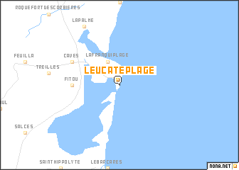 map of Leucate-Plage