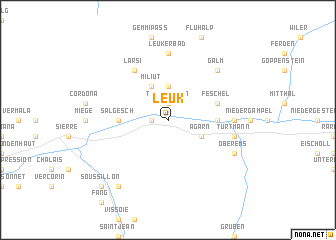 map of Leuk