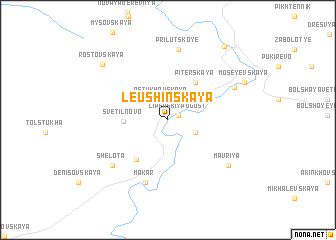 map of Leushinskaya