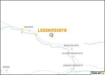 map of Leushinskaya