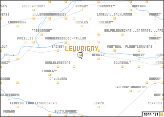 map of Leuvrigny