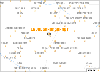 map of Le Valdahon-du-Haut