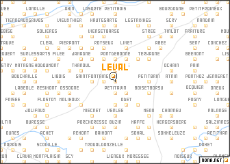 map of Le Val