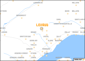 map of Le Vaud