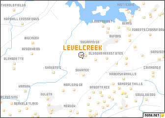 map of Level Creek