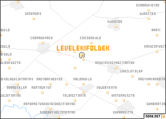 map of Levelekiföldek