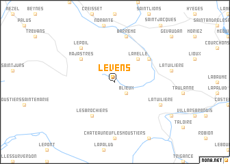 map of Levens