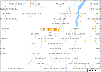 map of Le Vernay