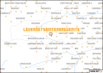 map of Le Vernet-Sainte-Marguerite