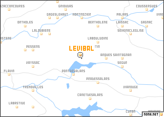 map of Le Vibal