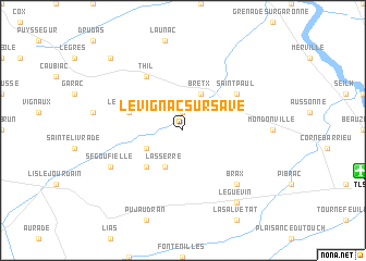 map of Lévignac-sur-Save