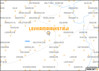 map of Levikainiai Aukštieji