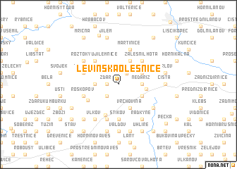 map of Levínská Olešnice