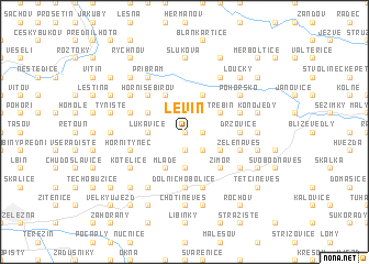 map of Levín