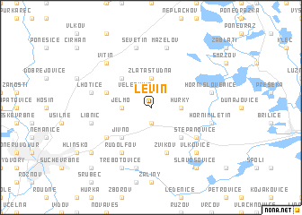 map of Levín