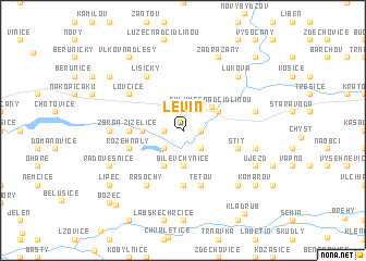 map of Levín