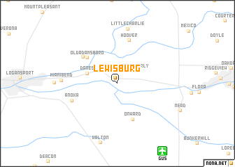 map of Lewisburg