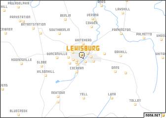 map of Lewisburg