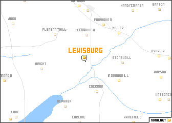 map of Lewisburg