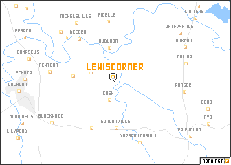 map of Lewis Corner