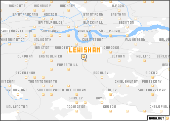 map of Lewisham