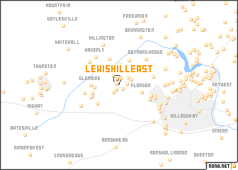 map of Lewis Hill East