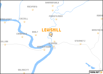 map of Lewis Mill