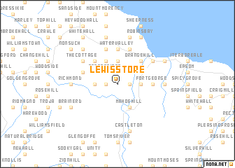 map of Lewis Store