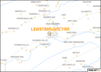 map of Lewistown Junction