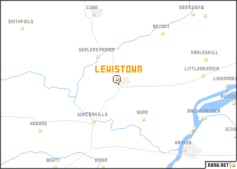 map of Lewistown