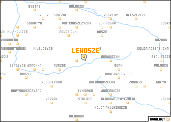 map of Lewosze