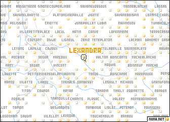 map of Lexandra