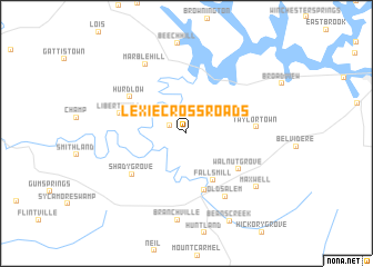 map of Lexie Crossroads