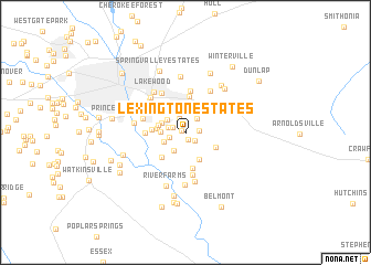 map of Lexington Estates