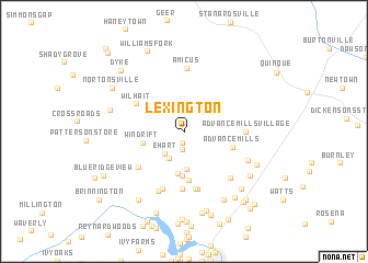 map of Lexington