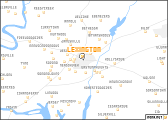 map of Lexington