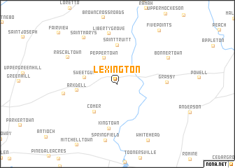 map of Lexington