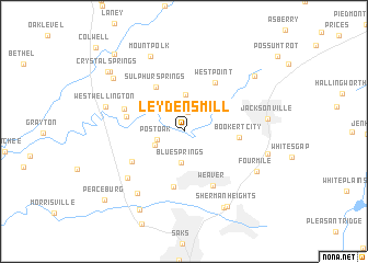 map of Leydens Mill