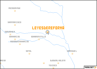map of Leyes de Reforma