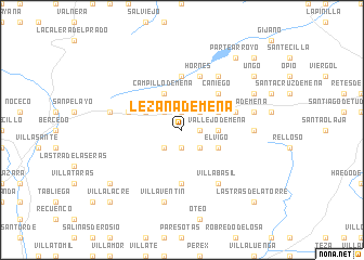 map of Lezana de Mena