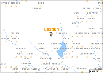 map of Lezáun