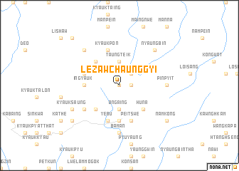 map of Lezawchaunggyi