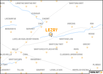 map of Lezay