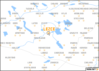 map of Łężce