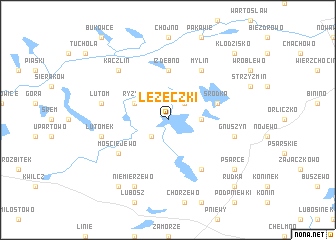 map of Łężeczki
