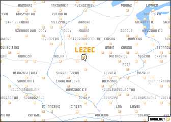 map of Łężec