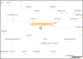 map of Lezhitkovichi
