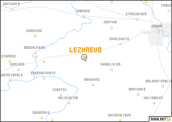 map of Lezhnëvo